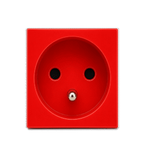 Prise 2P+T Rouge Accessoire Goulotte Réseaux 100×50